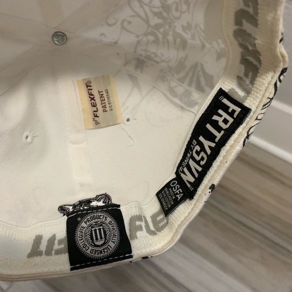 White Flex Fit Flat Bill LSU Hat - Picture 5 of 5